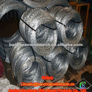 BTO-18 cross razor type silver high quality razor barbed wire in store